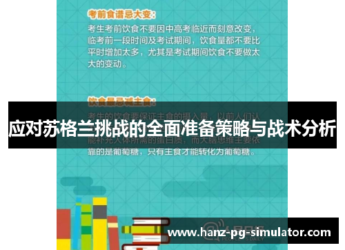 应对苏格兰挑战的全面准备策略与战术分析