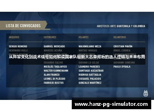 从阵容变化到战术信号如何解读国家队最新大名单背后的选人逻辑与未来布局